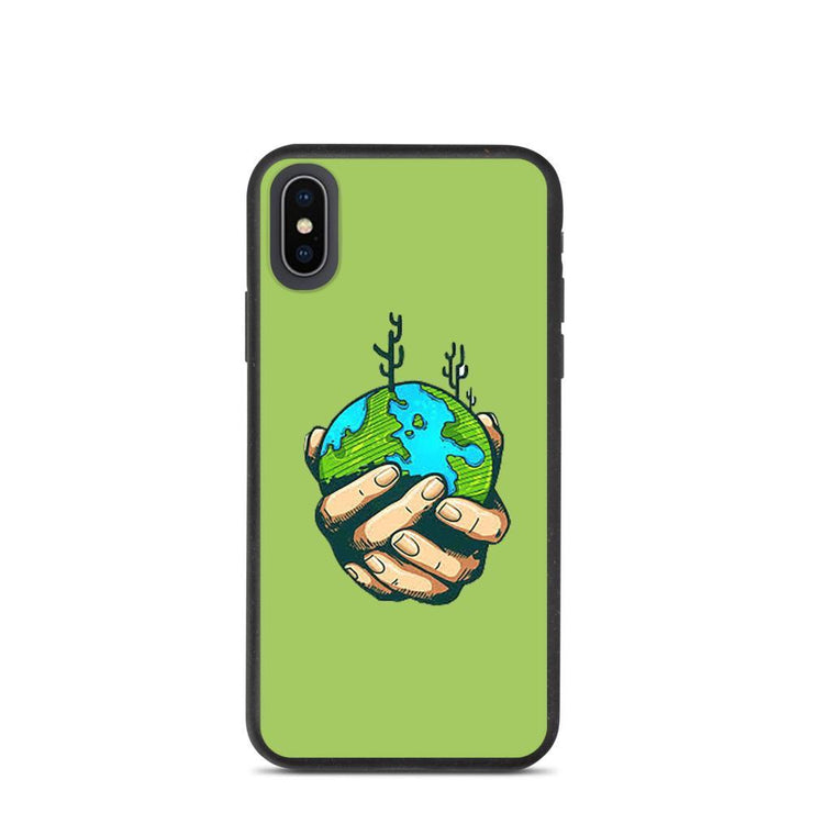 Save The World Green Biodegradable iPhone case, Compostable iPhone case.  Love Your Mom  iPhone X/XS  