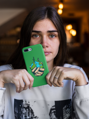Save The World Green Biodegradable iPhone case, Compostable iPhone case.  Love Your Mom    