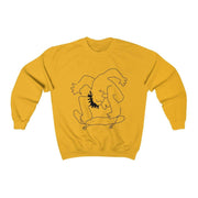 Skater Sweatshirt by Tattoo artist Auto Christ Sweatshirt Printify Gold S 