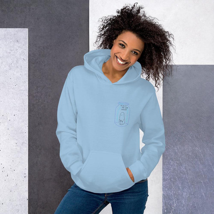 Stay Forever Unisex Hoodie by Tattoo Artists Laze Amaze  Love Your Mom  Light Blue S 