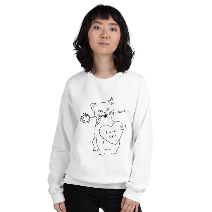 Unisex cat print Sweatshirt by tamar bar  Love Your Mom    