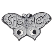 Butterfly He Him She Her They Them Pronoun Enamel Pin Brooch Pin iphone case Love Your Mom   
