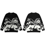 Skull Graphic Knitted Sweater, Y2K Skeleton Knitted Sweater, Gothic Grunge Sweater 07398ADB-FC5E-4CC4-AD00-EB230E779E88 wegodark   