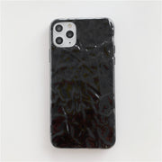 Melting Liquid Metal Case | Shiny Bling Glitter Cover | Protective Soft Cover | Silver Tin Foil Pleats Case | Aluminum Foil iPhone Case  wegodark Black IPhoneX 