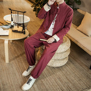 Men's Fashion Personality Loose Large Size Hanfu Suit  wegodark   