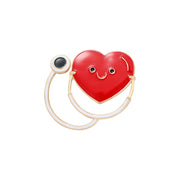 Heartbeat Stethoscope Medical Red Cross Hard Enamel Pins Lovely enamel pin lapel pin brooches Badge Pin for Backpack Phone Case 1 XZ4334  