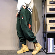 Winter Warm Baggy Casual Joggers Sweatpants, Thick Korean Streetwear Hip Hop Harajuku GreenTrousers Male 0 WeCrafty   