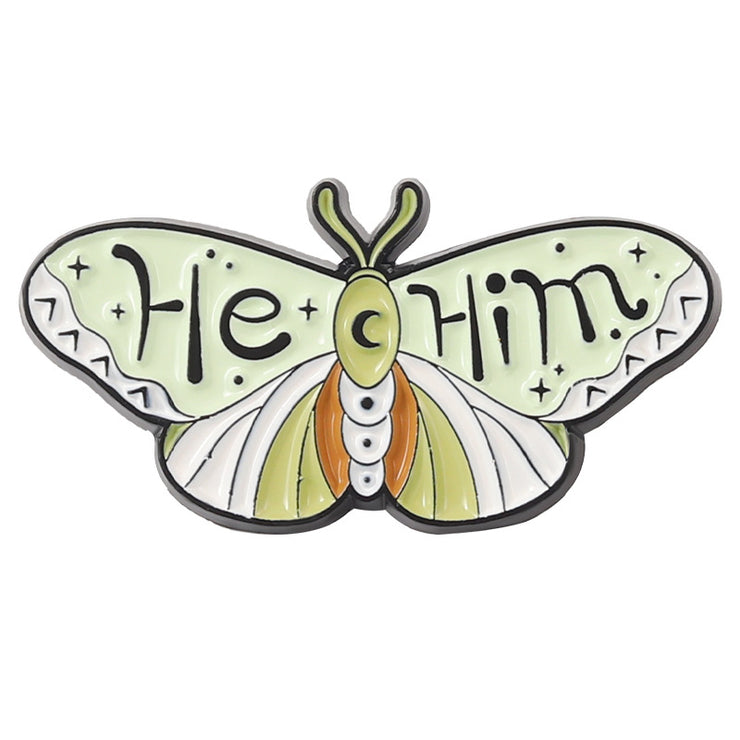 Butterfly He Him She Her They Them Pronoun Enamel Pin Brooch Pin iphone case Love Your Mom XZ6003  