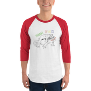 frog 3/4 sleeve raglan shirt  Love Your Mom  White/Red XS 